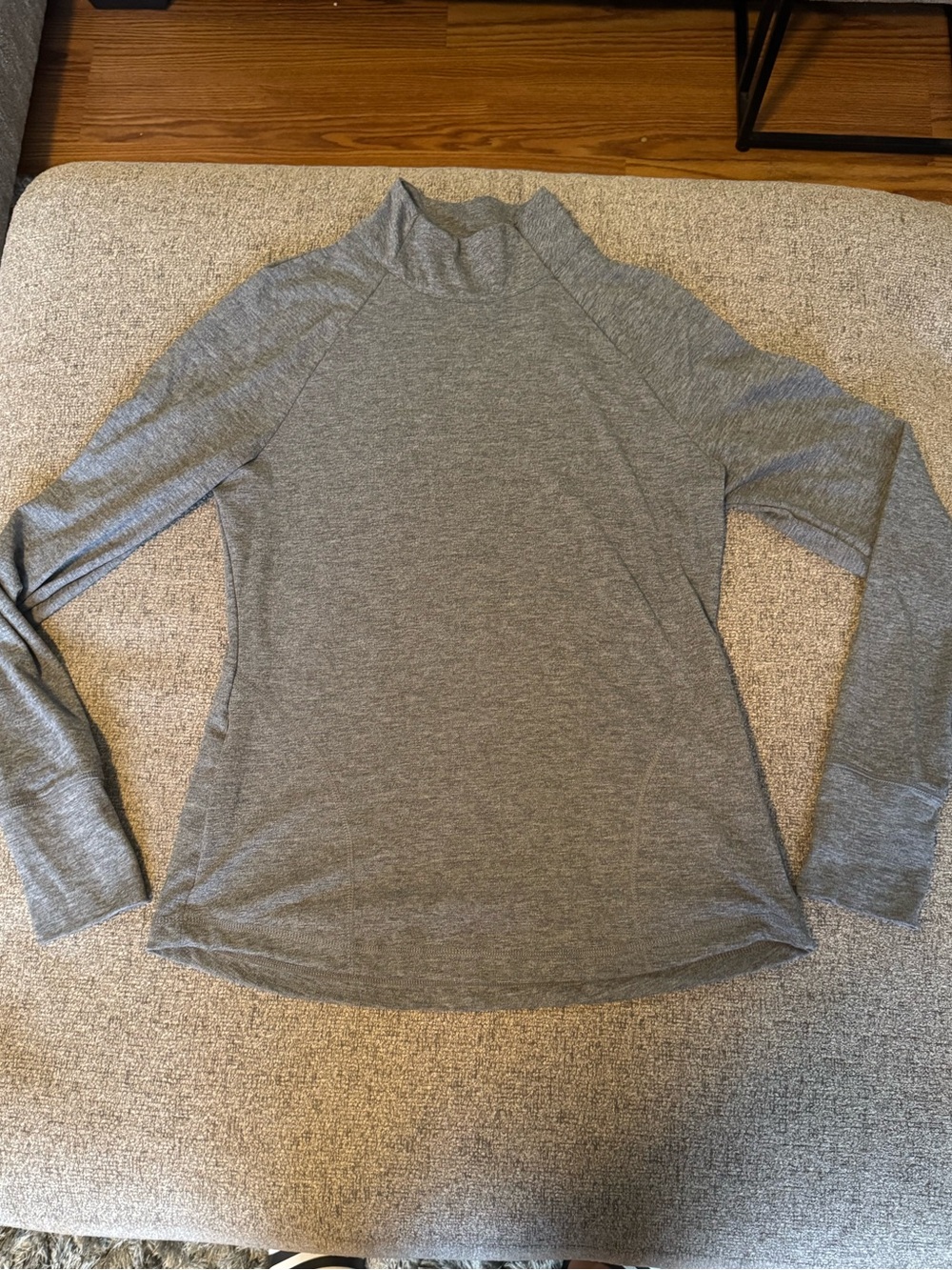 Yogalicious Gray Mock Neck Long Sleeve Top